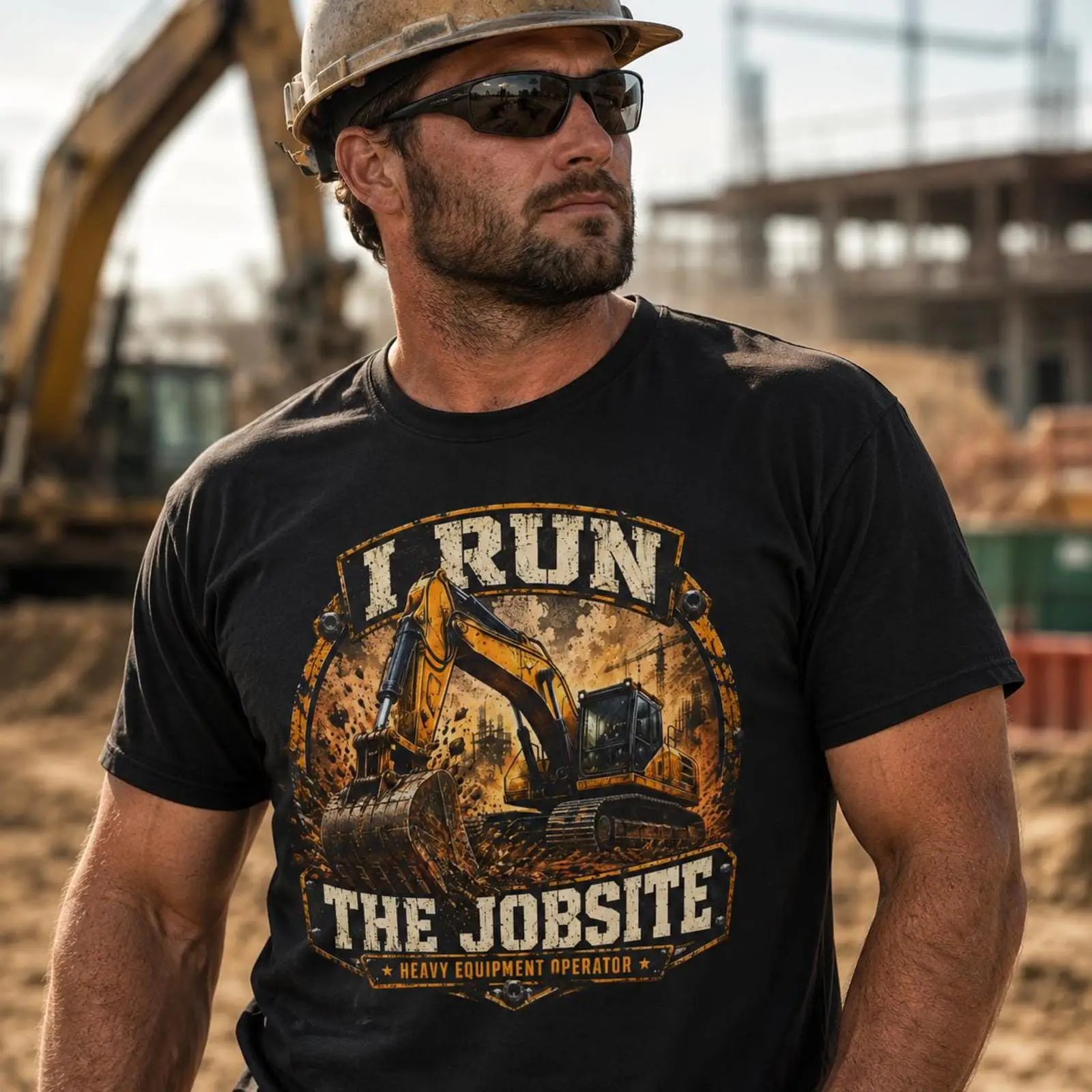 Heavy Equipment Operations - Футболка I Run The Jobsite для