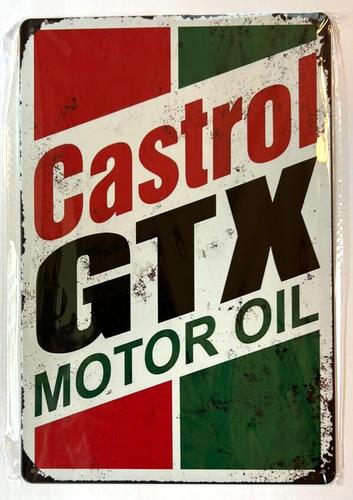 Castrol Oil Gtx - Металлическая табличка Castrol GTX Motor Oil