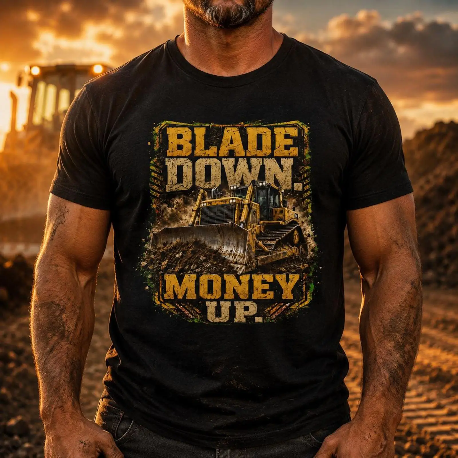 Heavy Equipment Operations - Футболка для оператора бульдозера Blade Down