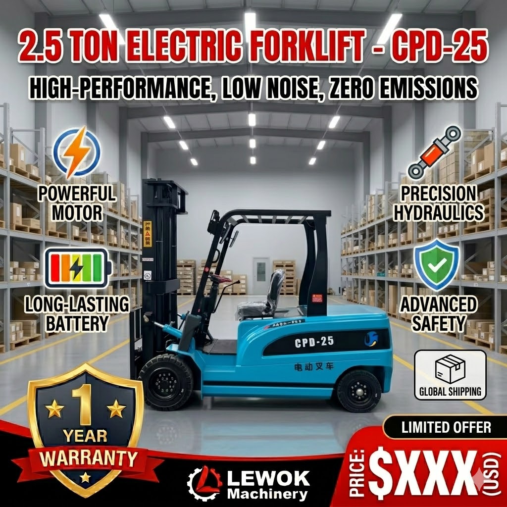 Heavy Equipment Truck - Электрический вилочный погрузчик-штабелер 2,5 тонны, для