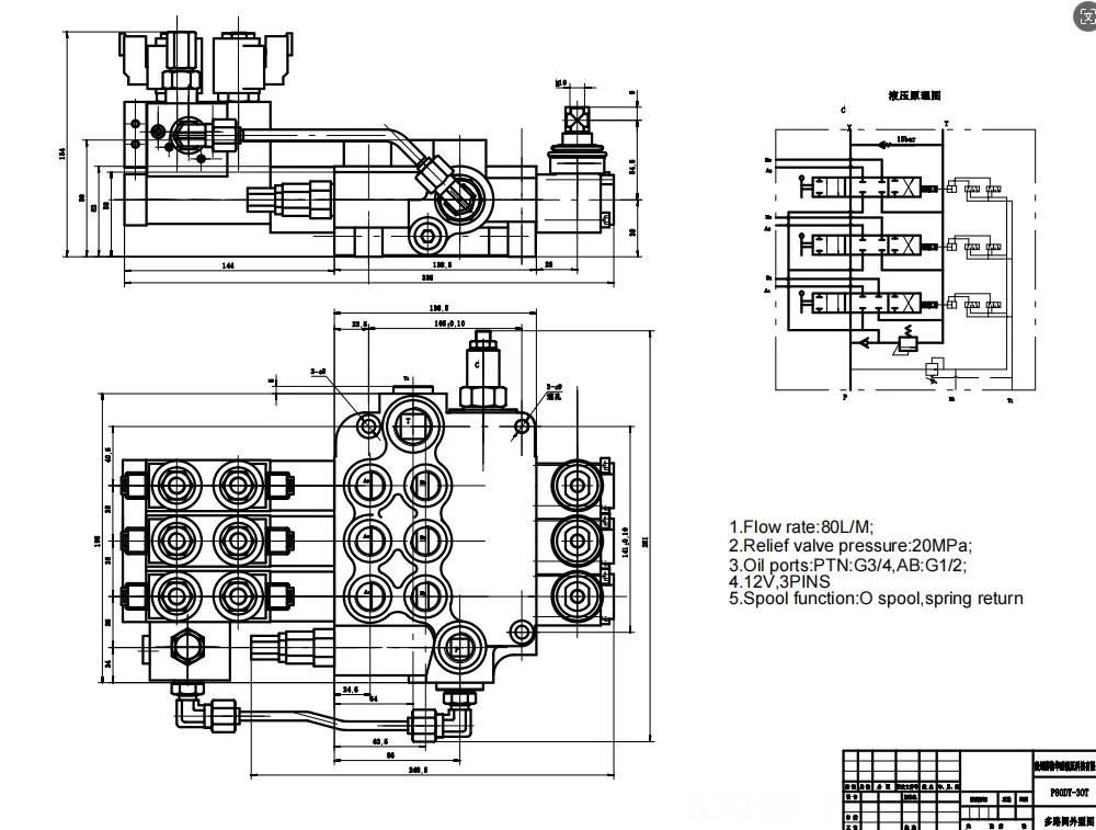 Heavy Equipment Distributors - Гидравлический распределительный клапан P80 - многопозиционный