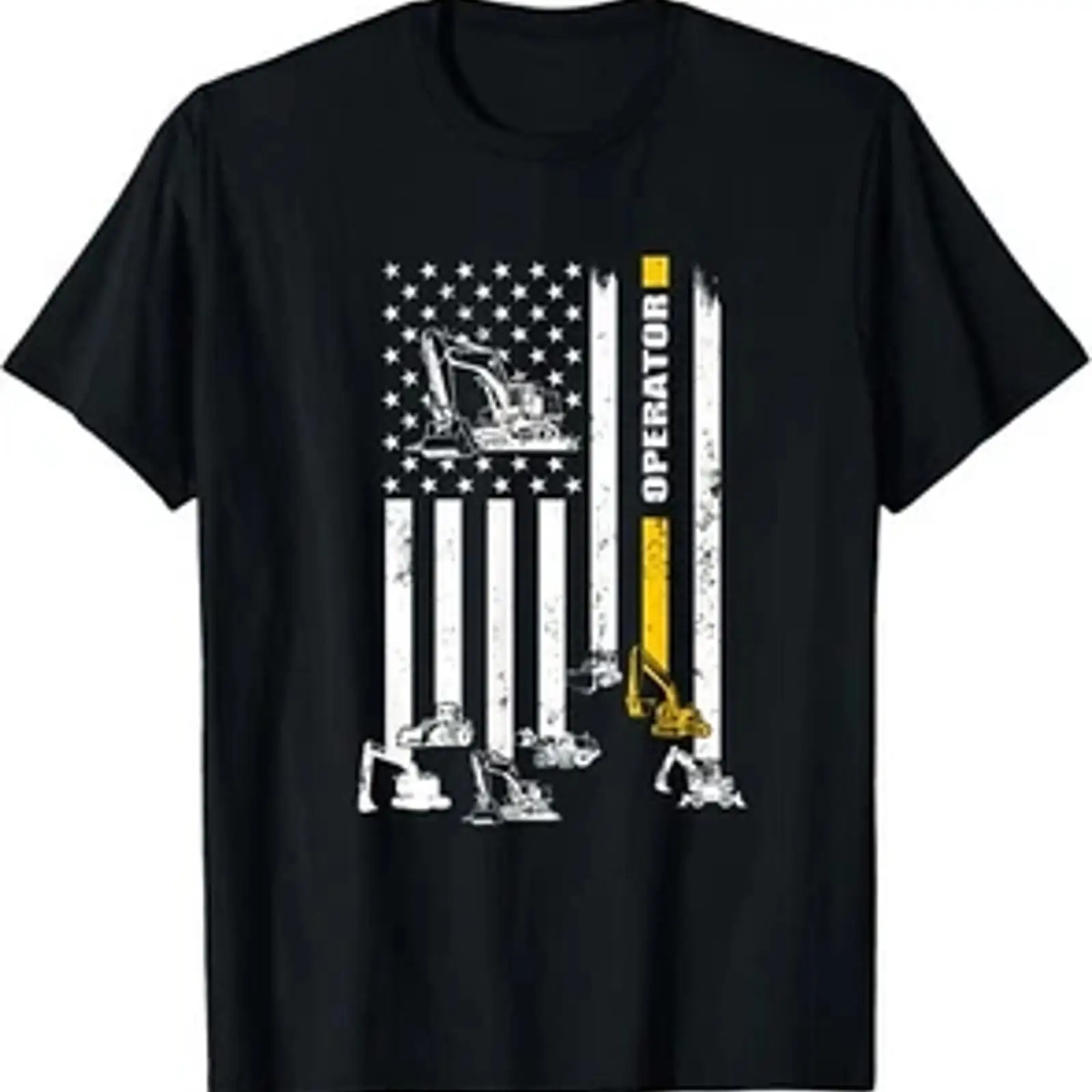 Heavy Equipment Operations - Футболка с флагом США для операторов