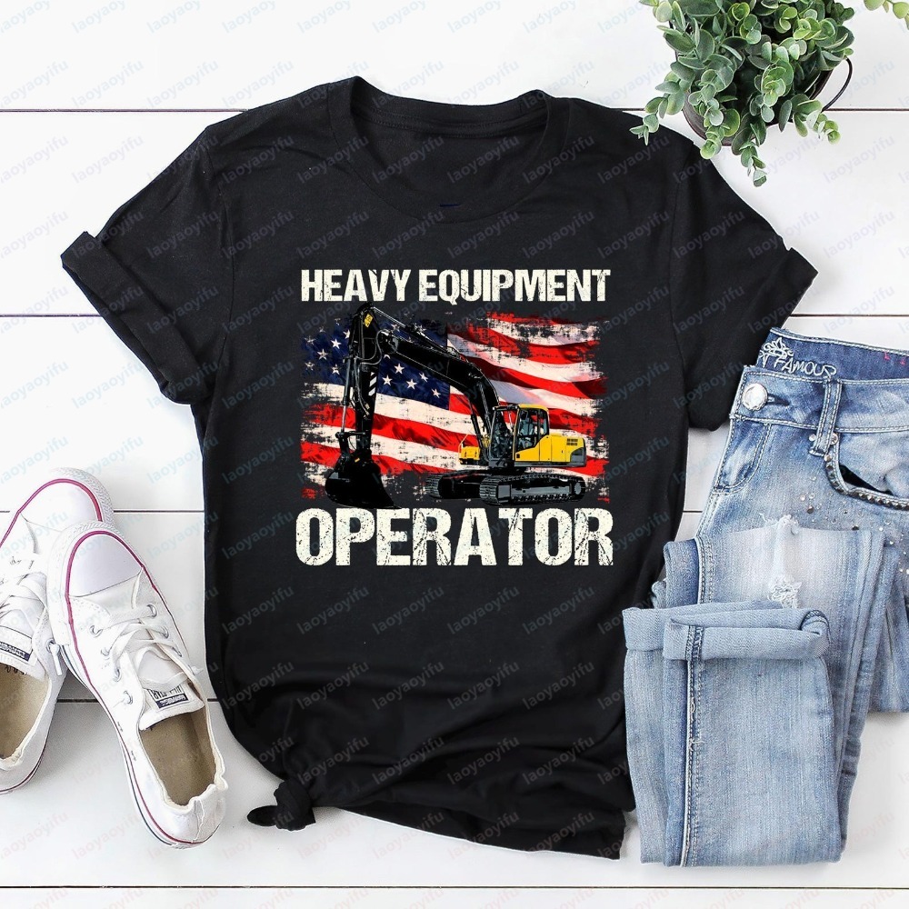 Heavy Equipment Operations - Летняя модная мужская футболка с коротким