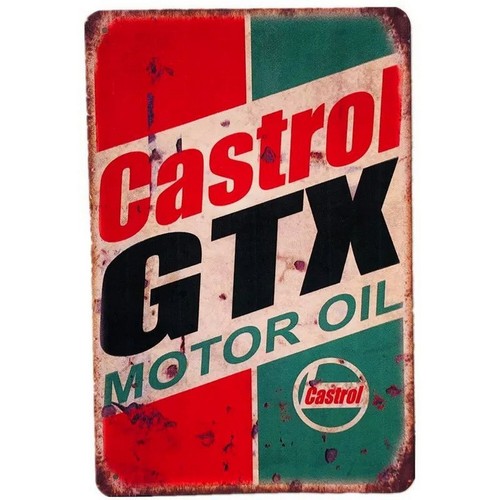 Castrol Oil Gtx - Castrol GTX Моторное масло Оловянный знак
